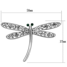 LO2825 - White Metal Brooches Imitation Rhodium Women Top Grade Crystal Clear