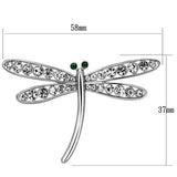 LO2825 - White Metal Brooches Imitation Rhodium Women Top Grade Crystal Clear