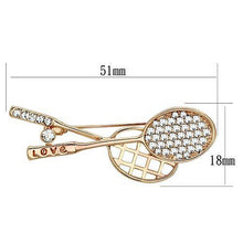 LO2828 - White Metal Brooches Flash Rose Gold Women Top Grade Crystal Clear