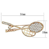 LO2828 - White Metal Brooches Flash Rose Gold Women Top Grade Crystal Clear
