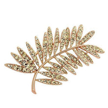 LO2830 - White Metal Brooches Flash Rose Gold Women Top Grade Crystal Light Peach