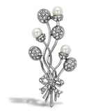 LO2835 - White Metal Brooches Imitation Rhodium Women Synthetic White