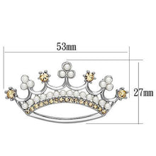 LO2838 - White Metal Brooches Imitation Rhodium Women Synthetic White