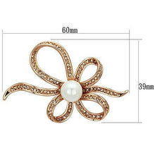 LO2841 - White Metal Brooches Flash Rose Gold Women Synthetic White