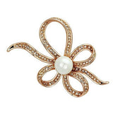 LO2841 - White Metal Brooches Flash Rose Gold Women Synthetic White