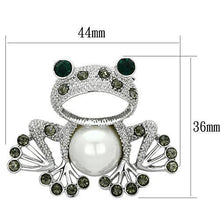 LO2844 - White Metal Brooches Imitation Rhodium Women Synthetic White