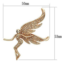 LO2863 - White Metal Brooches Flash Rose Gold Women Top Grade Crystal Champagne