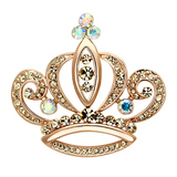 LO2871 - White Metal Brooches Flash Rose Gold Women Top Grade Crystal Multi Color