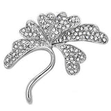 LO2874 - White Metal Brooches Imitation Rhodium Women Top Grade Crystal Clear
