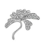 LO2875 - White Metal Brooches Flash Rose Gold Women Top Grade Crystal Clear