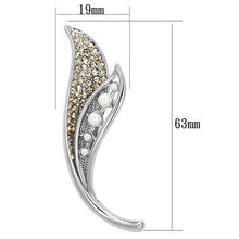 LO2876 - White Metal Brooches Imitation Rhodium Women Synthetic White