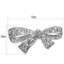LO2882 - White Metal Brooches Imitation Rhodium Women Top Grade Crystal Clear
