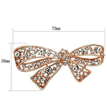 LO2883 - White Metal Brooches Flash Rose Gold Women Top Grade Crystal Clear