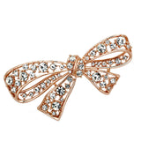 LO2883 - White Metal Brooches Flash Rose Gold Women Top Grade Crystal Clear