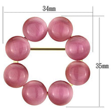 LO2886 - White Metal Brooches Flash Gold Women Synthetic Rose