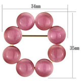 LO2886 - White Metal Brooches Flash Gold Women Synthetic Rose