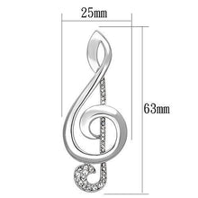 LO2892 - White Metal Brooches Imitation Rhodium Women Top Grade Crystal Clear
