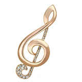LO2893 - White Metal Brooches Flash Rose Gold Women Top Grade Crystal Clear