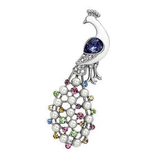 LO2896 - White Metal Brooches Imitation Rhodium Women Top Grade Crystal Multi Color