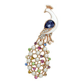 LO2897 - White Metal Brooches Flash Rose Gold Women Top Grade Crystal Multi Color