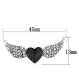 LO2908 - White Metal Brooches Imitation Rhodium Women Top Grade Crystal Clear