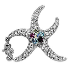LO2910 - White Metal Brooches Imitation Rhodium Women Top Grade Crystal Multi Color