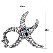 LO2910 - White Metal Brooches Imitation Rhodium Women Top Grade Crystal Multi Color