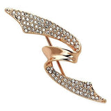 LO2941 - White Metal Brooches Flash Rose Gold Women Top Grade Crystal Clear