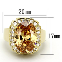 LO2955 - Brass Ring Gold Women AAA Grade CZ Topaz