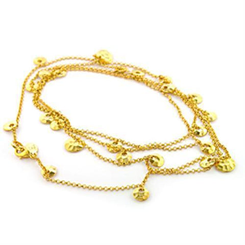 LO300 - Brass Necklace Gold Women No Stone No Stone