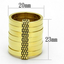 LO3018 - Brass Ring Gold Women Epoxy Jet