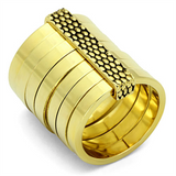 LO3018 - Brass Ring Gold Women Epoxy Jet