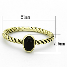 LO3063 - Brass Ring Gold Women Synthetic Jet