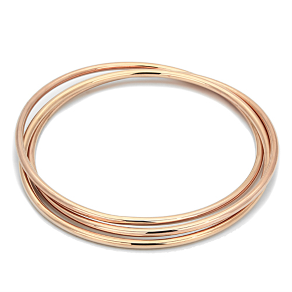 LO3072 - Brass Bangle Rose Gold Women No Stone No Stone