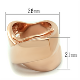 LO3201 - Brass Ring Rose Gold Women No Stone No Stone