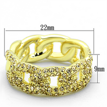 LO3215 - Brass Ring Gold Women Top Grade Crystal Light Smoked