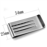 LO3383 - Stainless Steel Money clip High polished (no plating) Unisex No Stone No Stone
