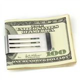 LO3383 - Stainless Steel Money clip High polished (no plating) Unisex No Stone No Stone