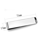 LO3384 - Stainless Steel Money clip High polished (no plating) Unisex No Stone No Stone