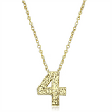 LO3462 - Brass Chain Pendant Flash Gold Women Top Grade Crystal Clear