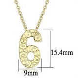 LO3463 - Brass Chain Pendant Flash Gold Women Top Grade Crystal Clear