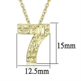 LO3464 - Brass Chain Pendant Flash Gold Women Top Grade Crystal Clear