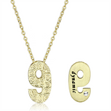 LO3465 - Brass Chain Pendant Flash Gold Women Top Grade Crystal Clear