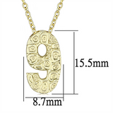 LO3465 - Brass Chain Pendant Flash Gold Women Top Grade Crystal Clear