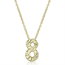 LO3466 - Flash Gold Brass Chain Pendant with Top Grade Crystal  in Clear