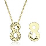 LO3466 - Brass Chain Pendant Flash Gold Women Top Grade Crystal Clear