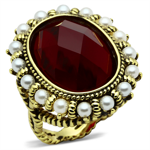 LO3585 - Brass Ring Flash Gold Women Synthetic Siam