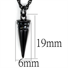 LO3709 - Brass Chain Pendant TIN Cobalt Black Women Top Grade Crystal Hematite