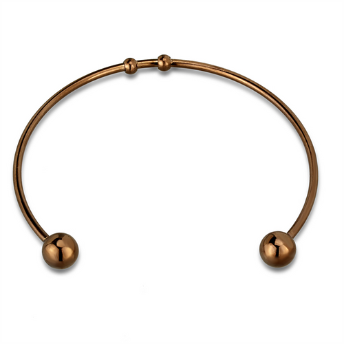 LO3735 - Stainless Steel Bangle IP Coffee light Women No Stone No Stone