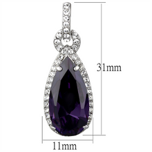 LO3756 - Brass Earrings Rhodium Women AAA Grade CZ Amethyst